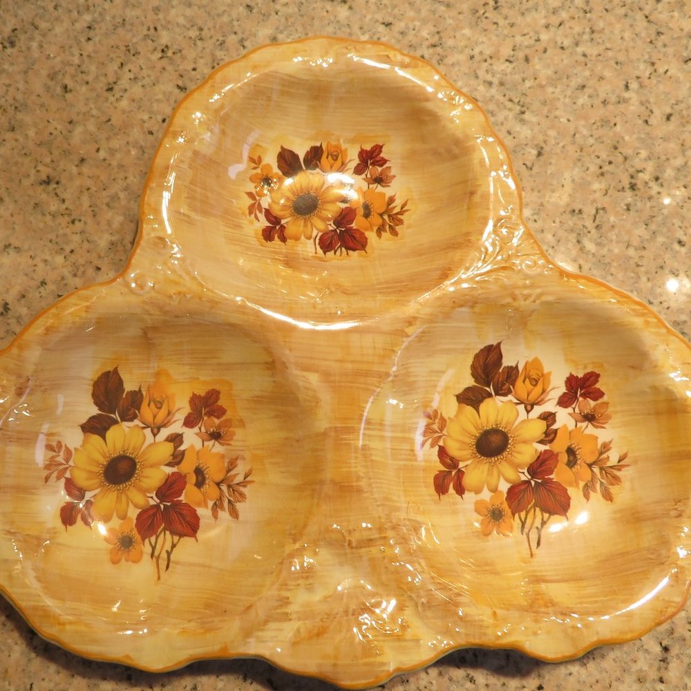 Vintage English China Old Foley Divided Server (7C)